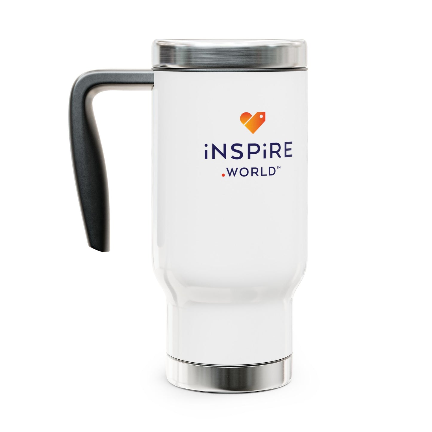 Inspire.World Stainless Steel Travel Mug with Handle, 14oz