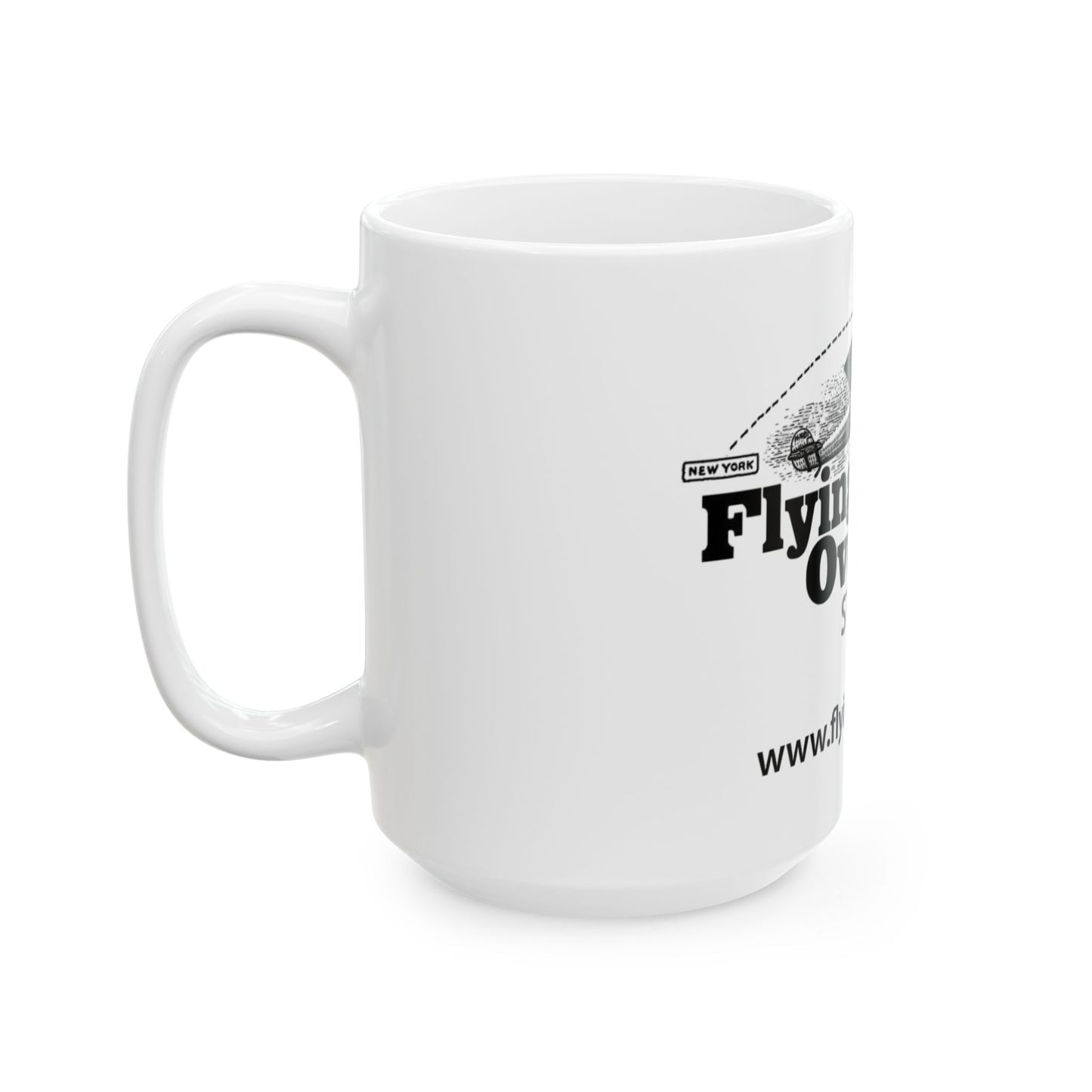 Flying Over Time Ceramic Mug, (11oz, 15oz)