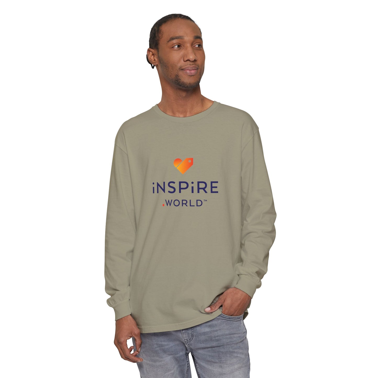Inspire.World Unisex Garment-dyed Long Sleeve T-Shirt