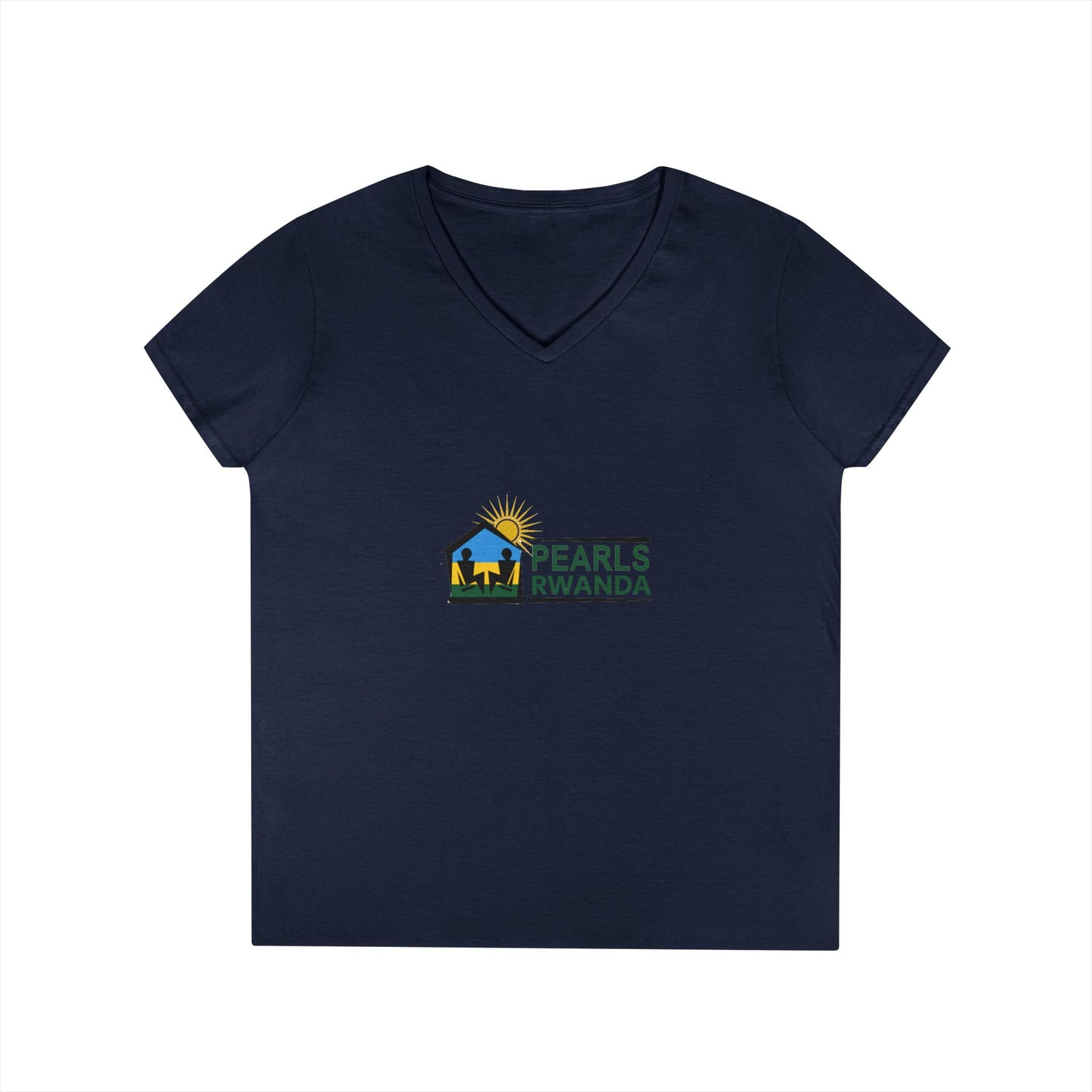 Pearls Rwanda Ladies' V-Neck T-Shirt