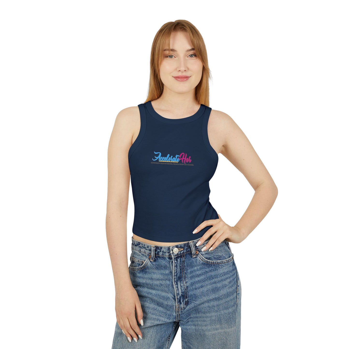AccelerateHer Women's Micro Rib Racer Tank Top