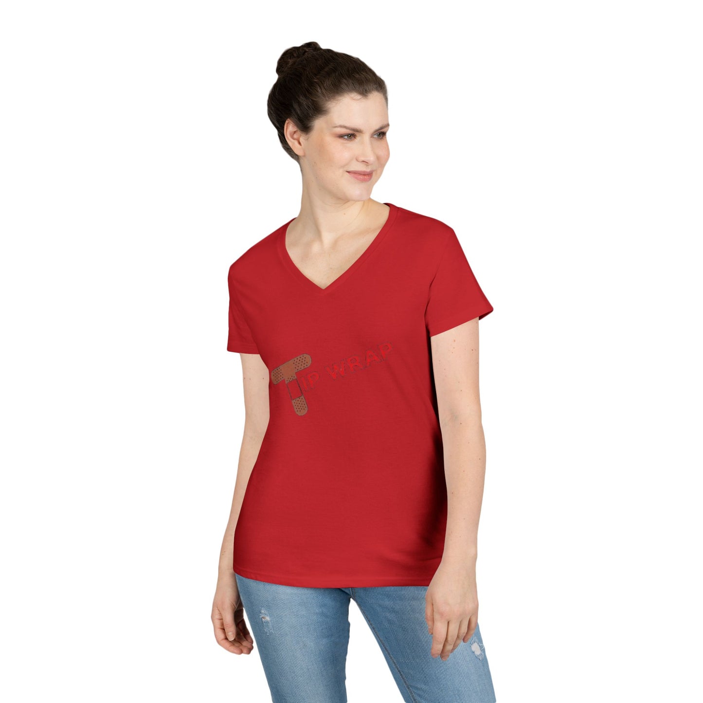 Wrap Your Tip Ladies' V-Neck T-Shirt