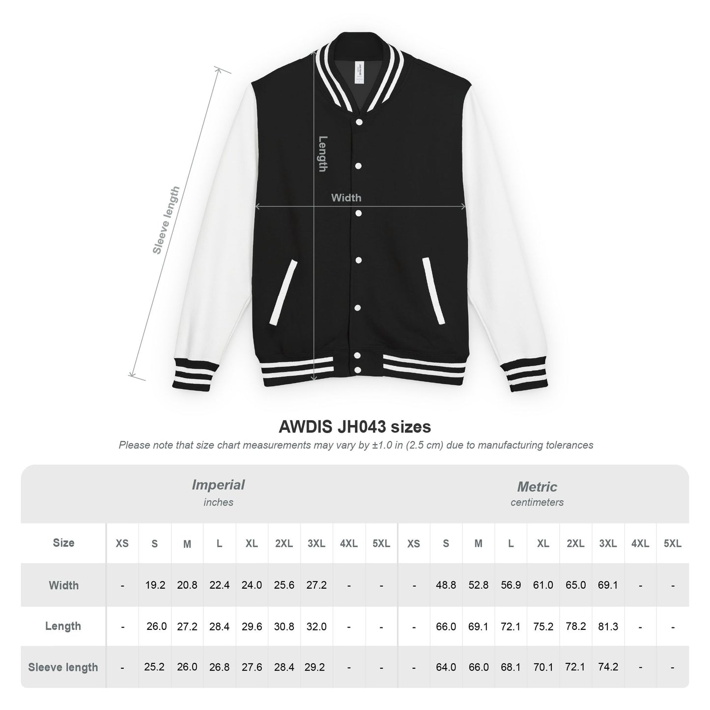Blackbird Global Unisex Heavyweight Letterman Jacket