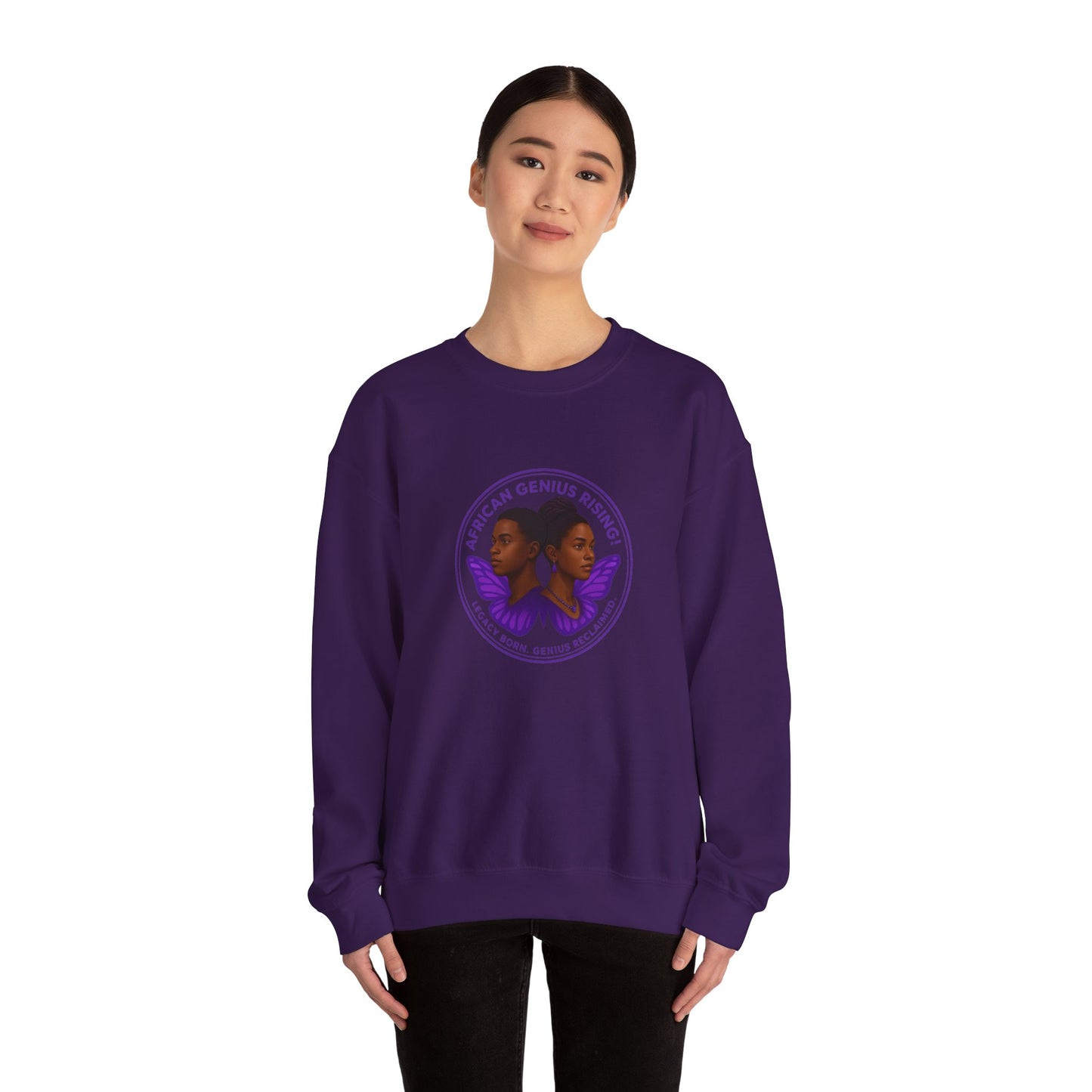African Genius Rising Unisex Heavy Blend™ Crewneck Sweatshirt