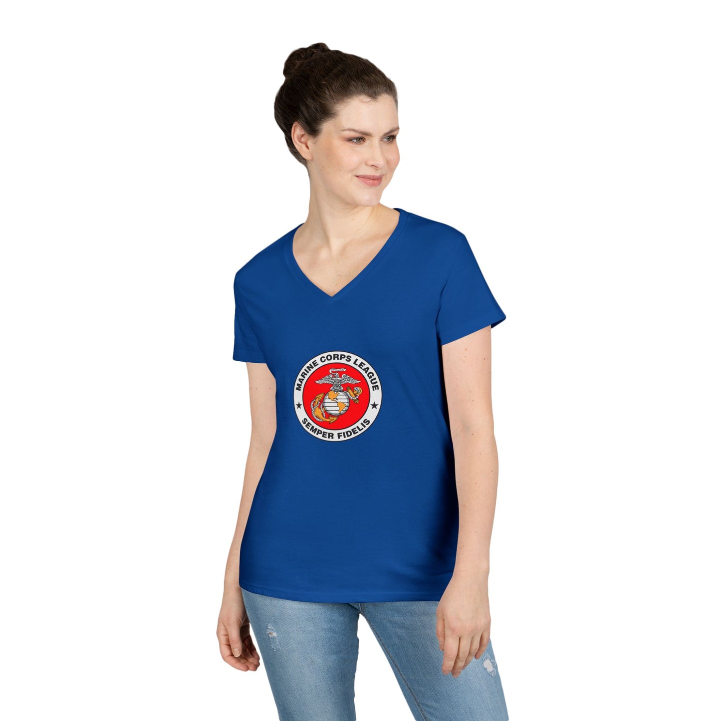 Marine Corps League Ladies' V-Neck T-Shirt