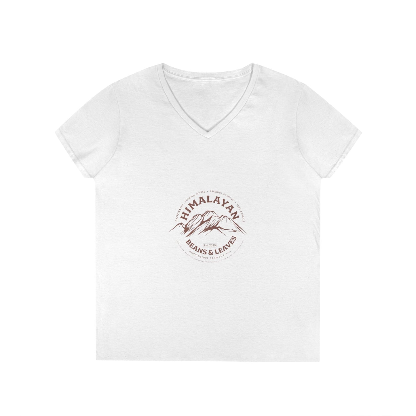 Himalayan Beans & Leaves Ladies' V-Neck T-Shirt