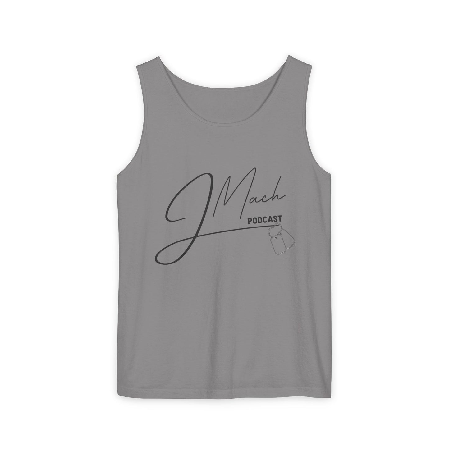 JMach Podcast Unisex Garment-Dyed Tank Top