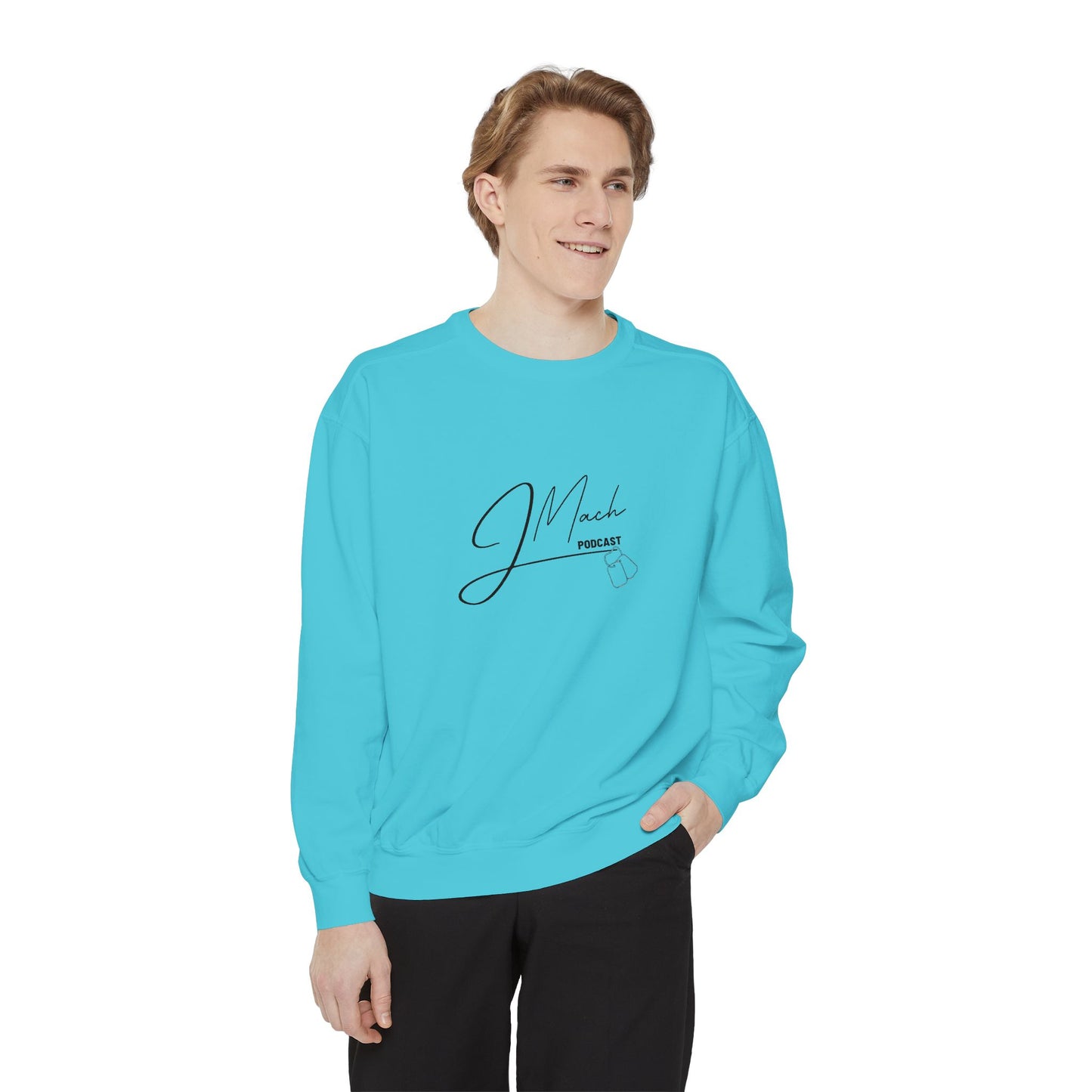 JMach Podcast Unisex Garment-Dyed Sweatshirt