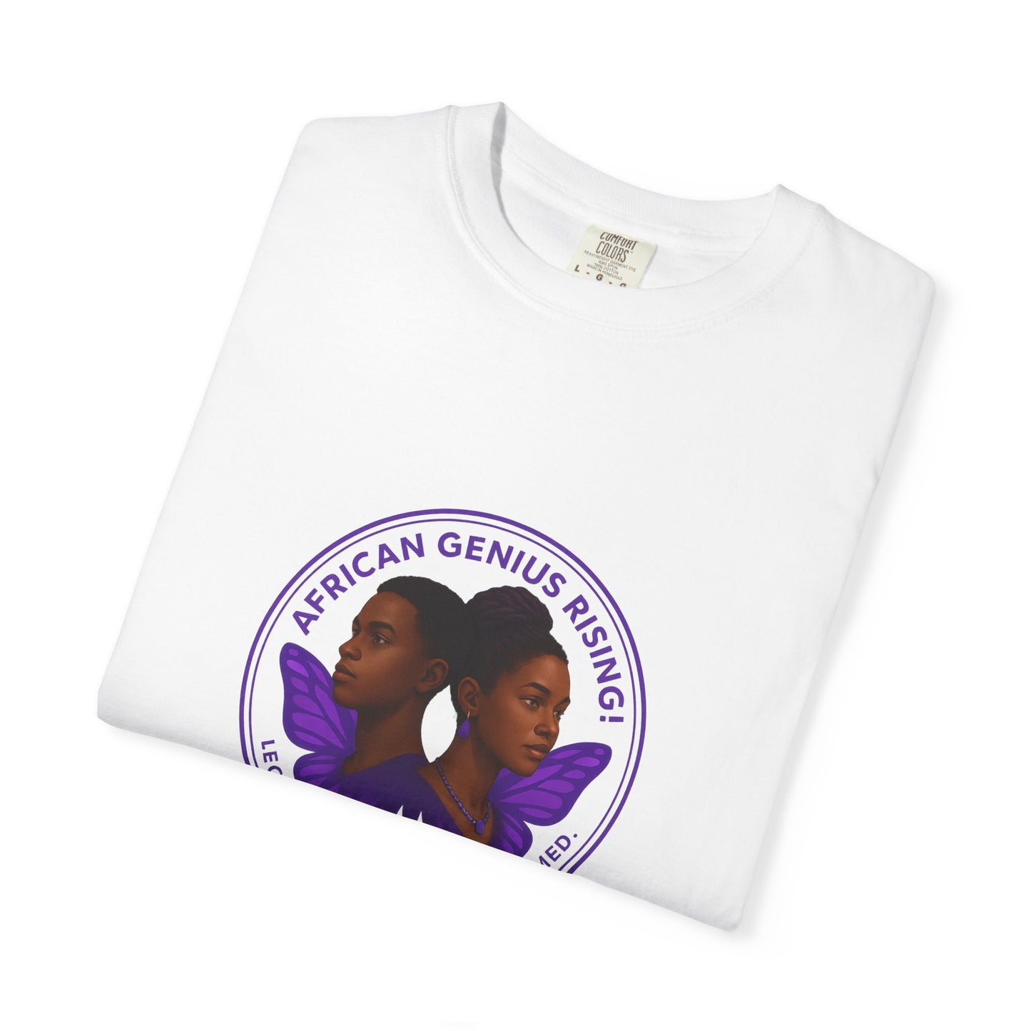 African Genius Rising Unisex Garment-Dyed T-shirt