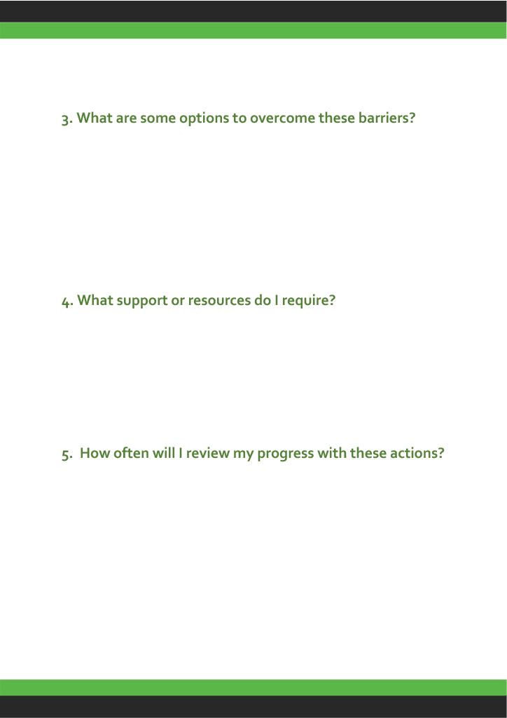 Self-Care Action Plan - Template