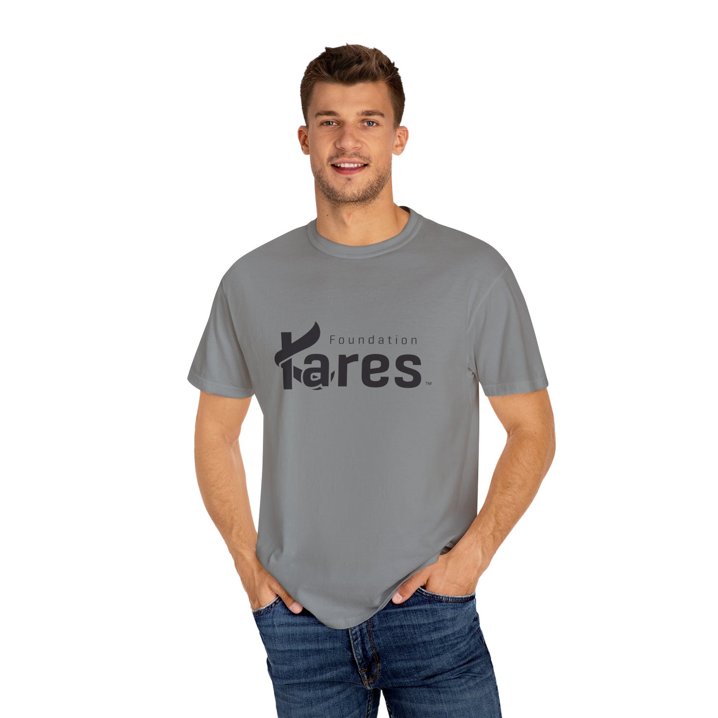 Kares Foundation - Black Logo Unisex Garment-Dyed T-shirt