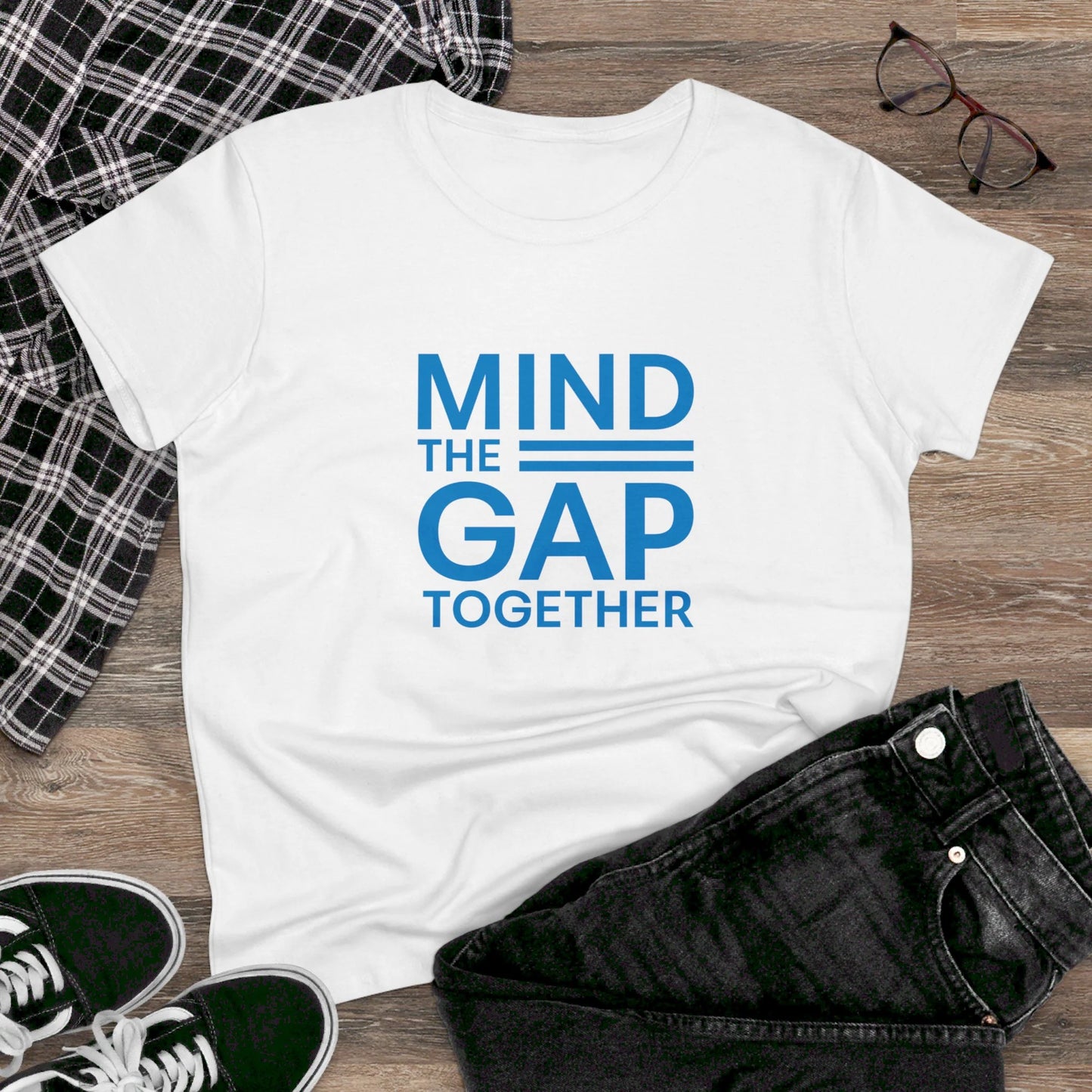Mind The Gap Together Women's Midweight Cotton Tee