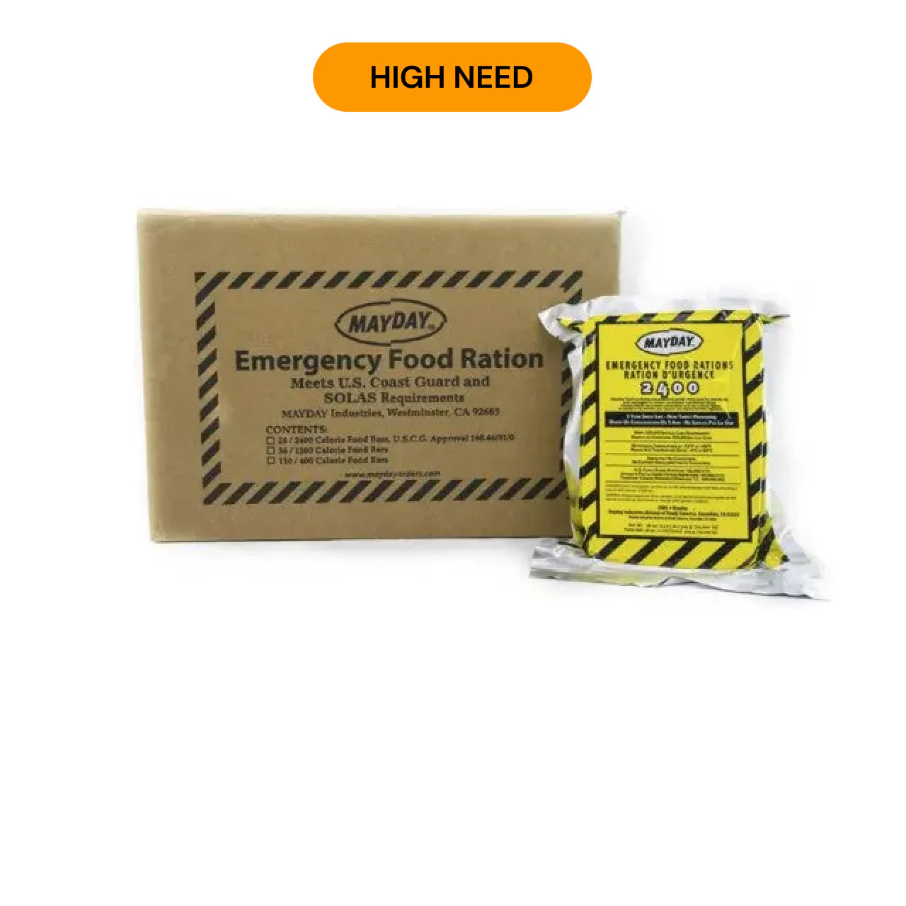 Case of 24 - 2,400 Calorie Food Bar