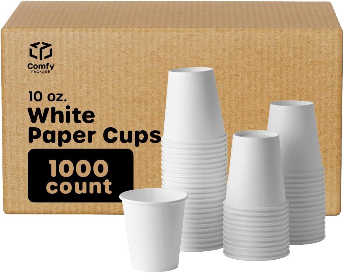 1,000 Count Paper Hot Cups - 10oz
