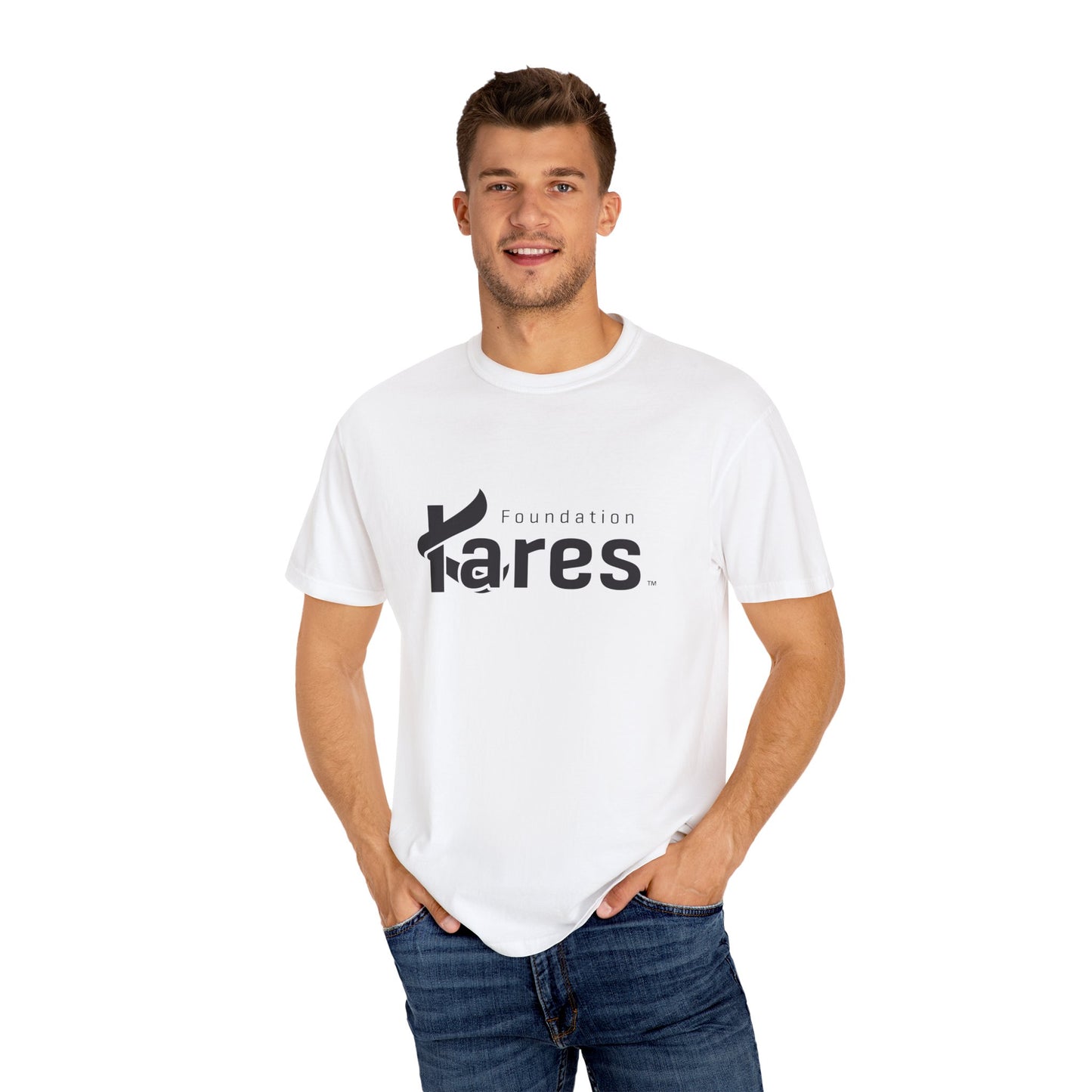 Kares Foundation - Black Logo Unisex Garment-Dyed T-shirt