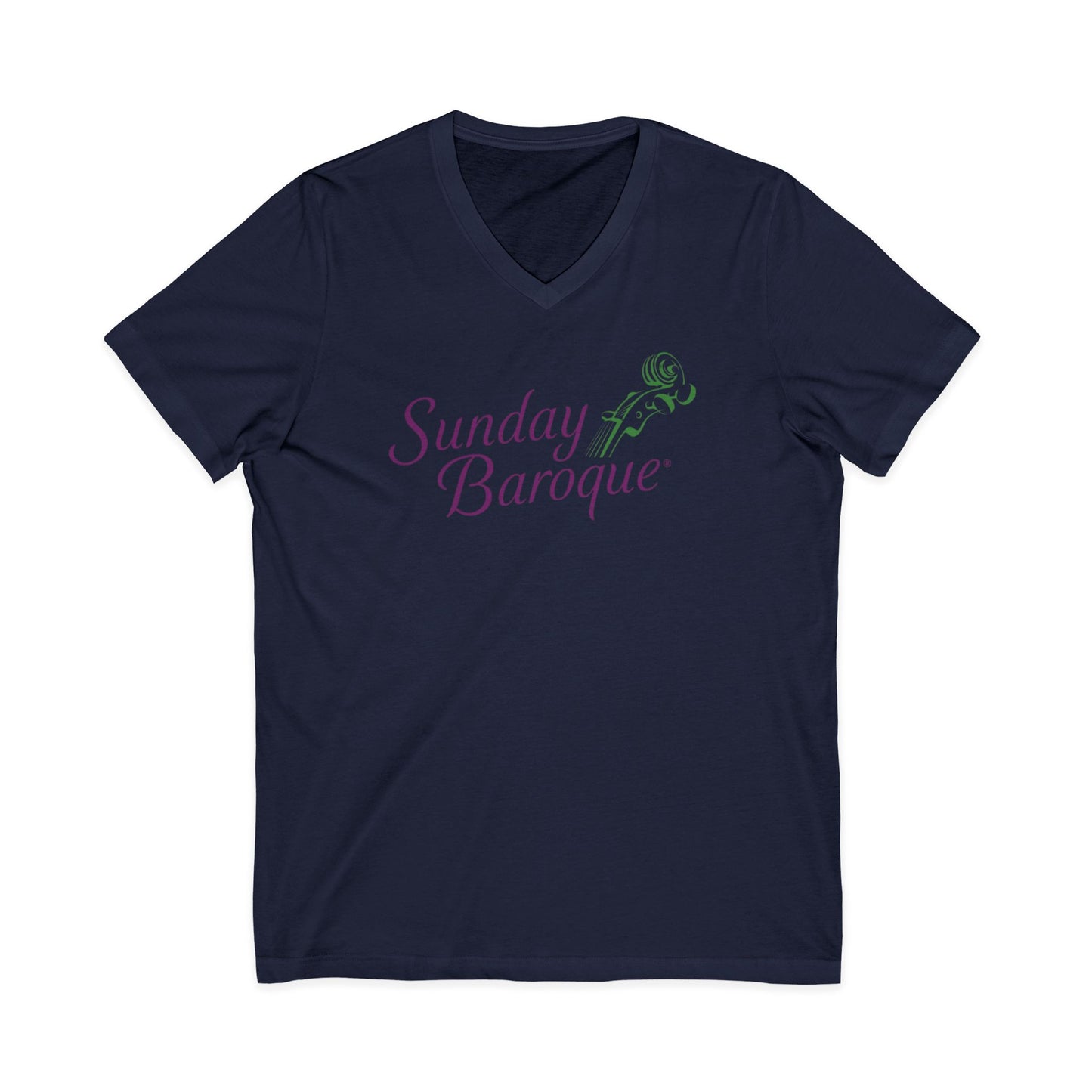Sunday Baroque Unisex Jersey Short Sleeve V-Neck Tee