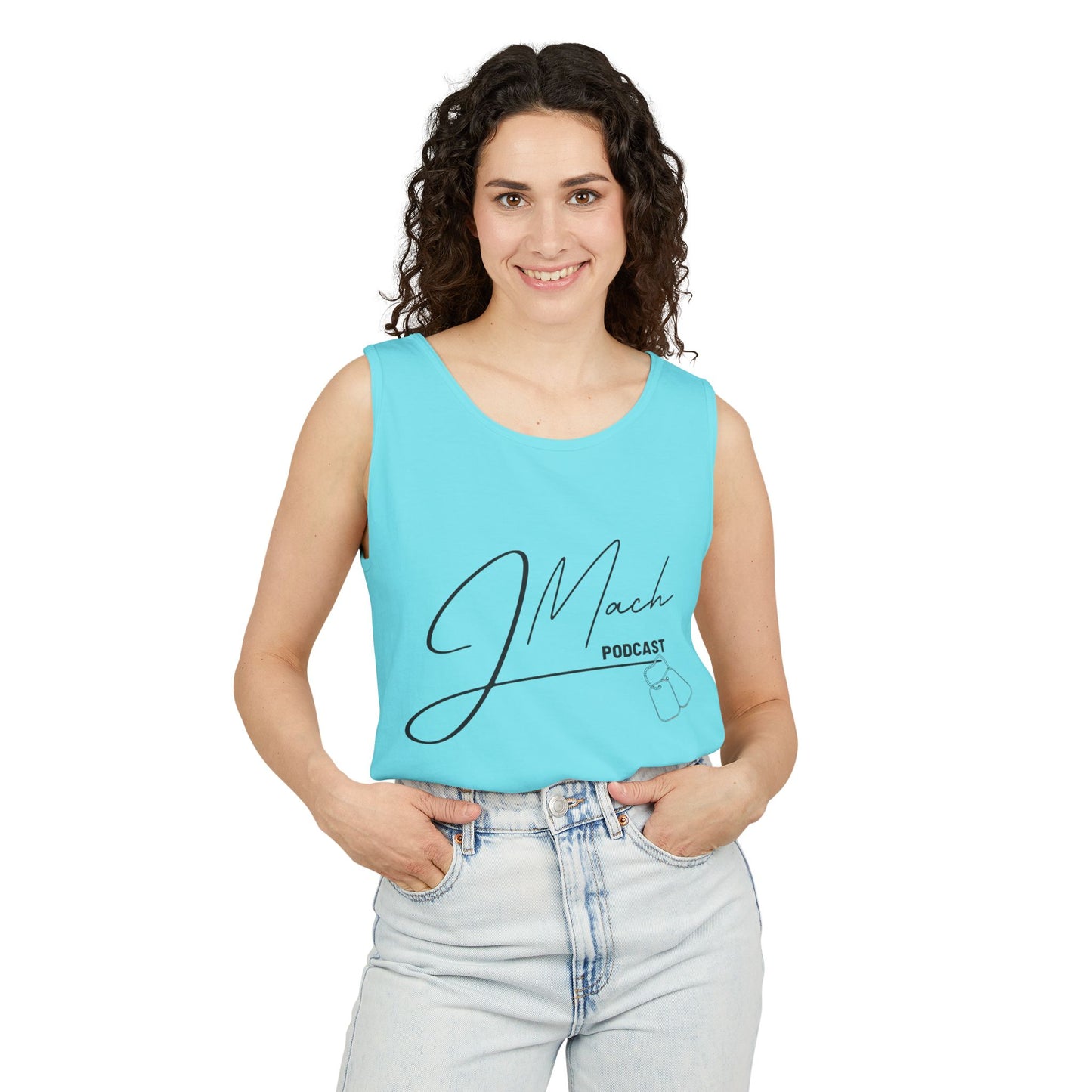 JMach Podcast Unisex Garment-Dyed Tank Top