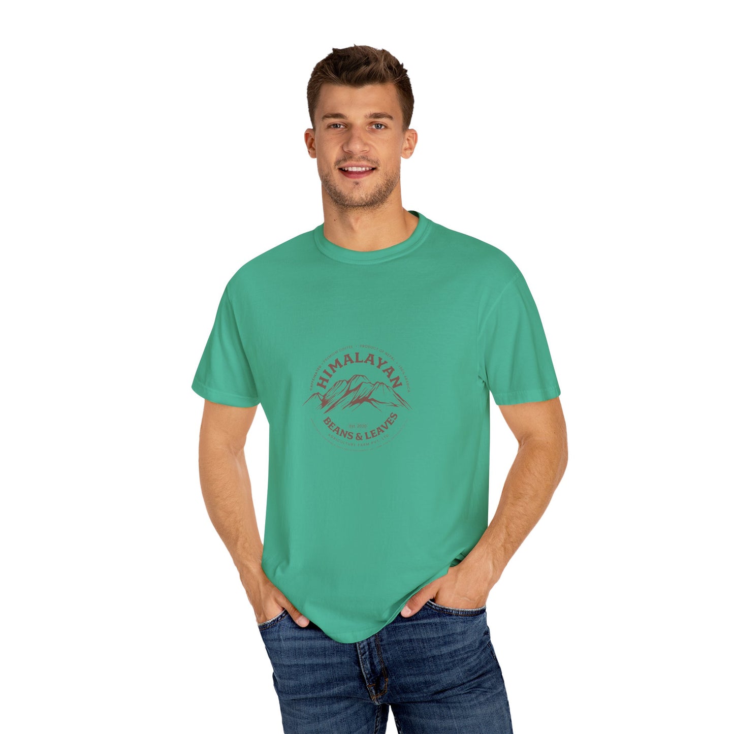 Himalayan Beans & Leaves Unisex Garment-Dyed T-shirt