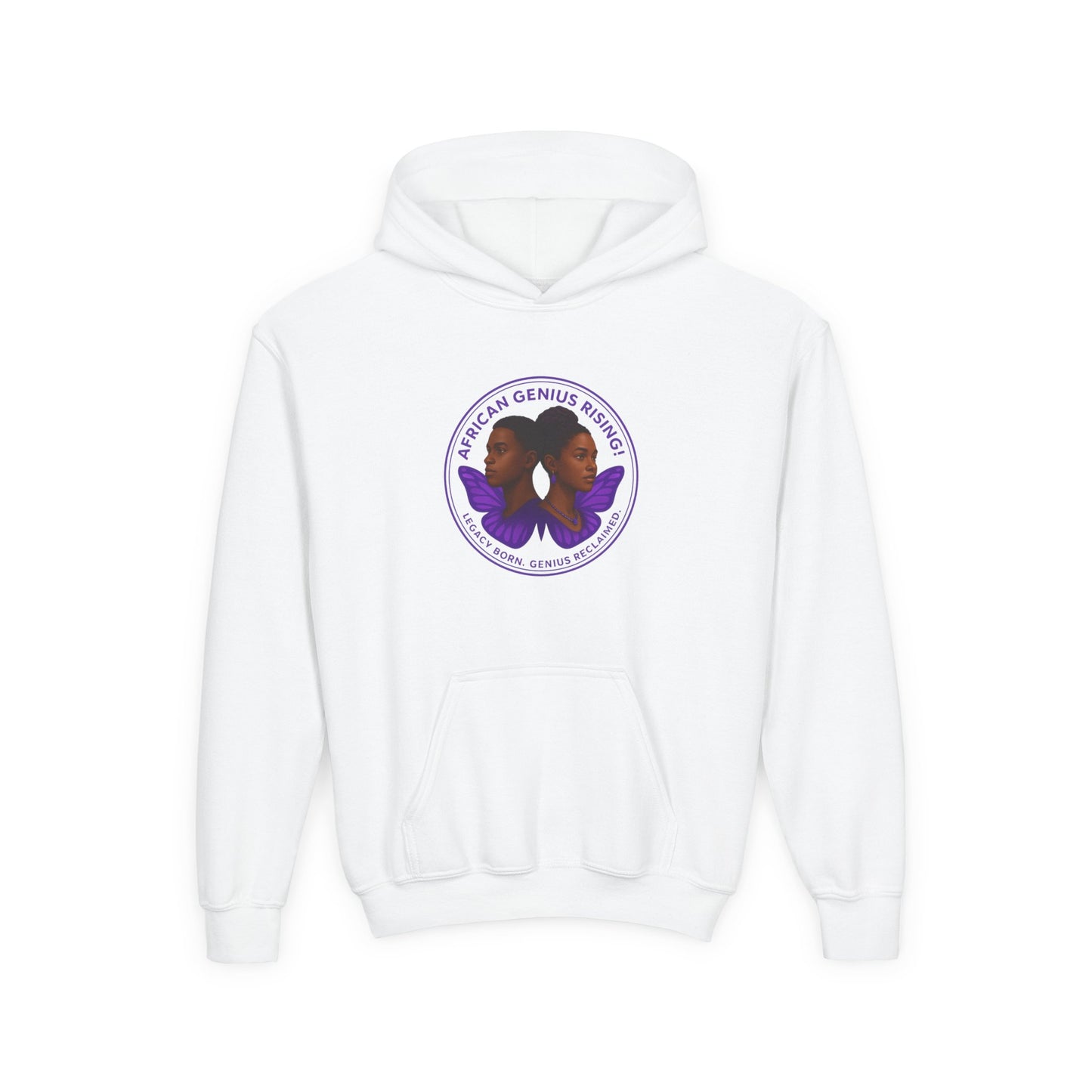 African Genius Rising Youth Heavy Blend Hooded Sweatshirt