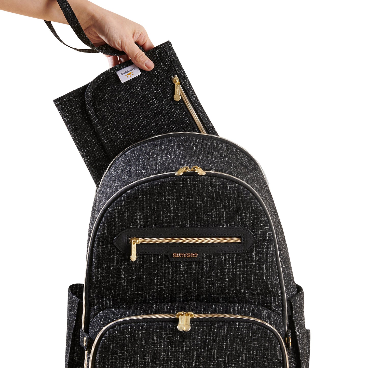 Convertible Tweed Diaper Backpack