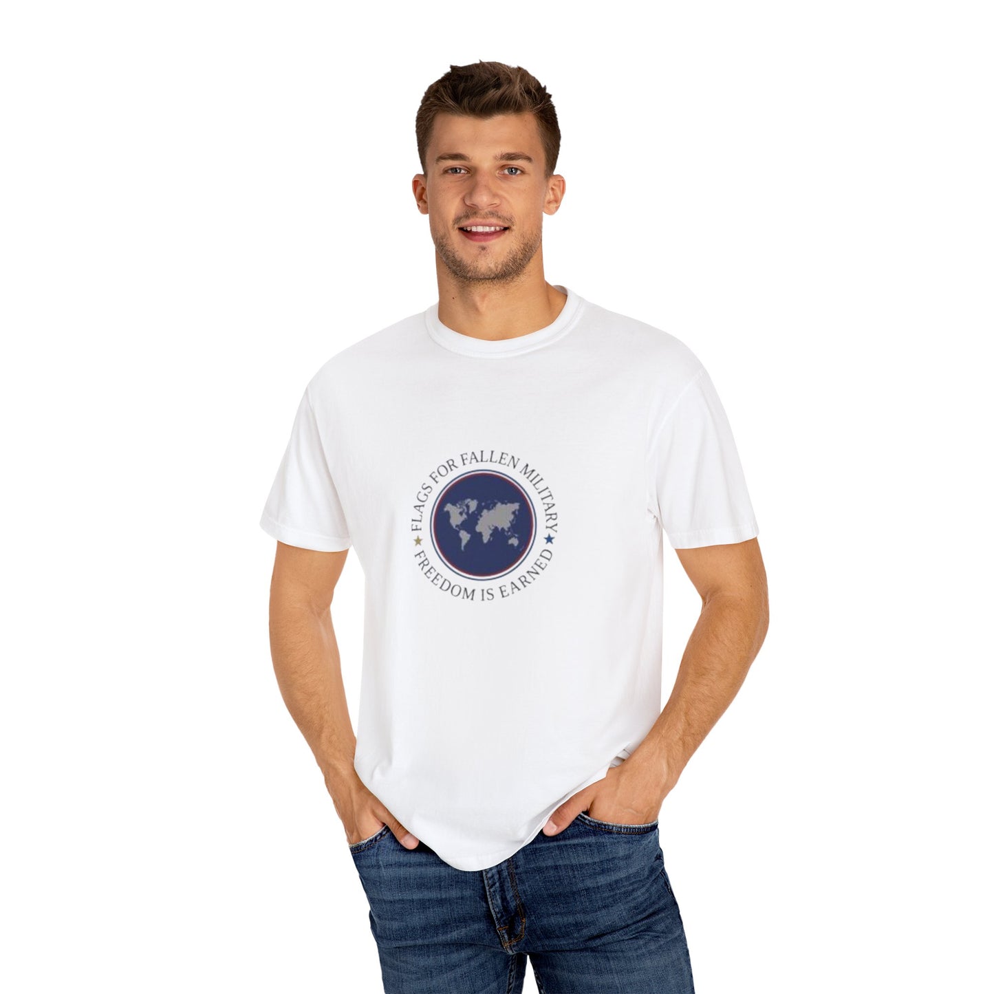 Flags for Fallen Military Unisex Garment-Dyed T-shirt