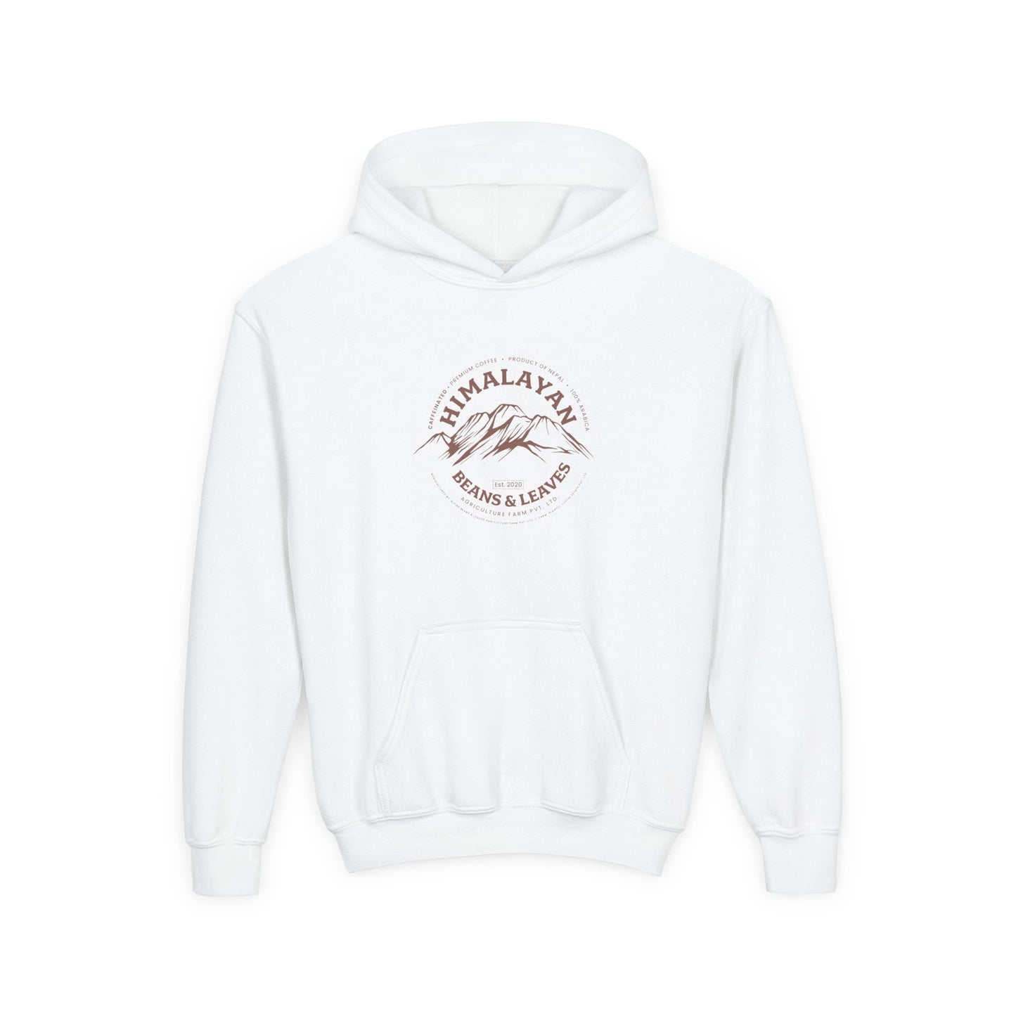 Himalayan Beans & Leaves Youth Heavy Blend Hooded Sweatshirt