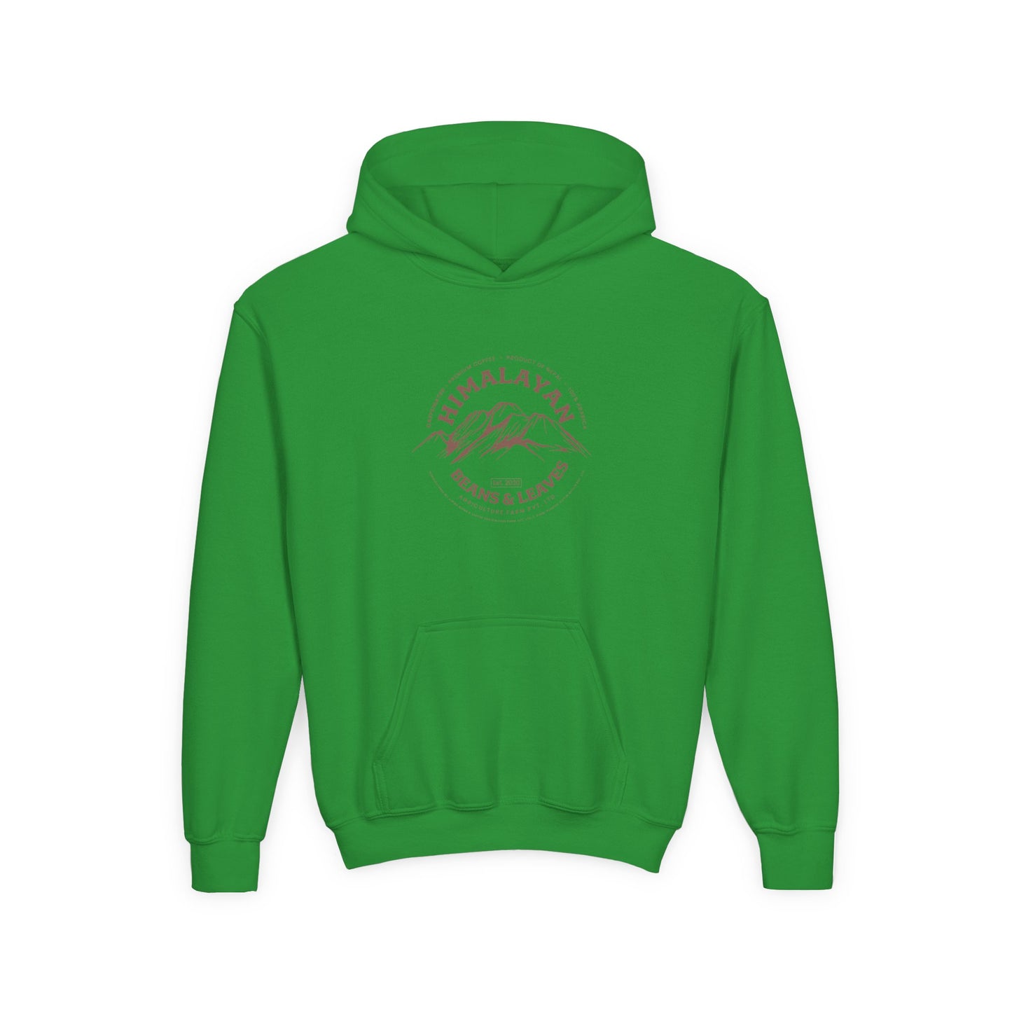 Himalayan Beans & Leaves Youth Heavy Blend Hooded Sweatshirt