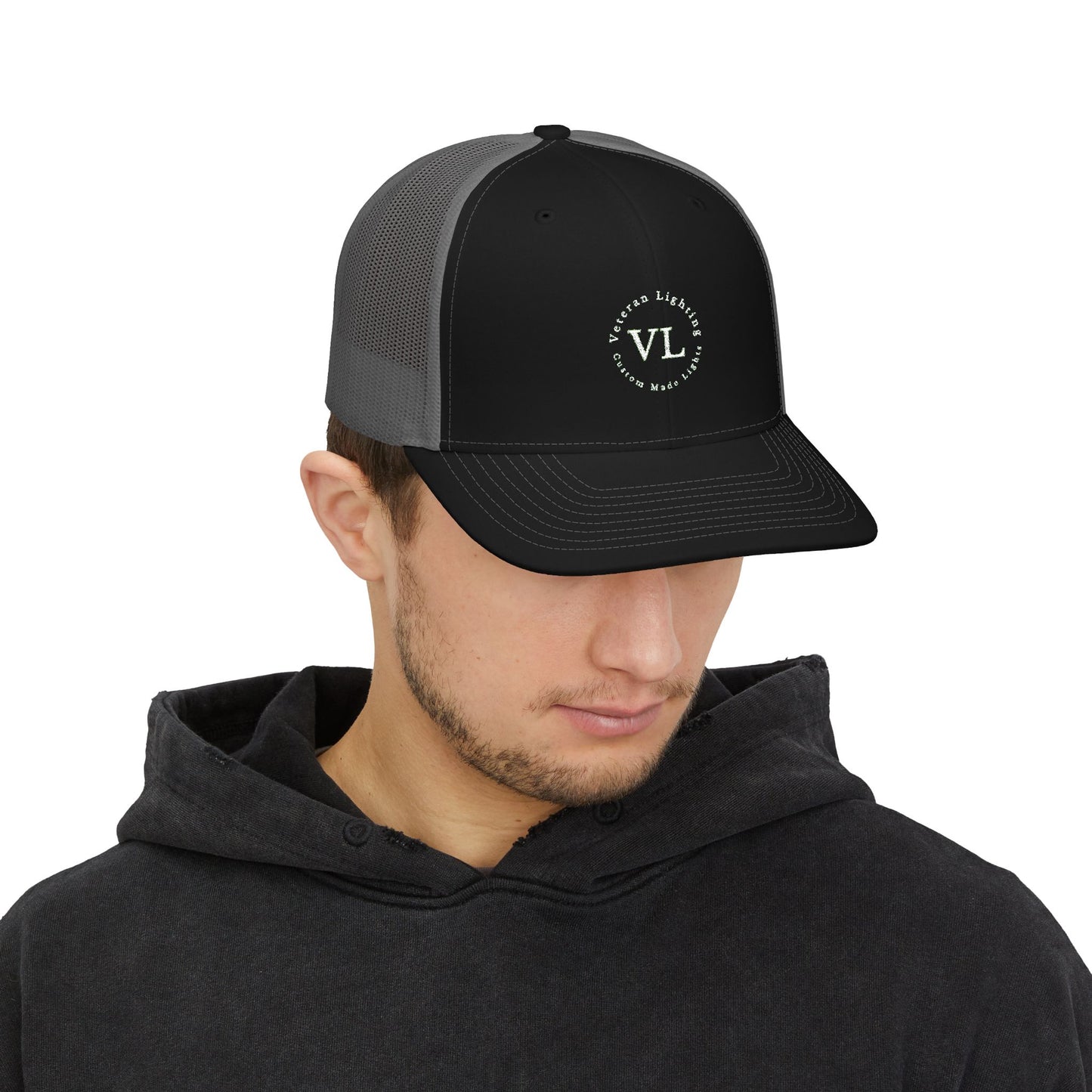 Veteran Lighting Snapback Trucker Cap