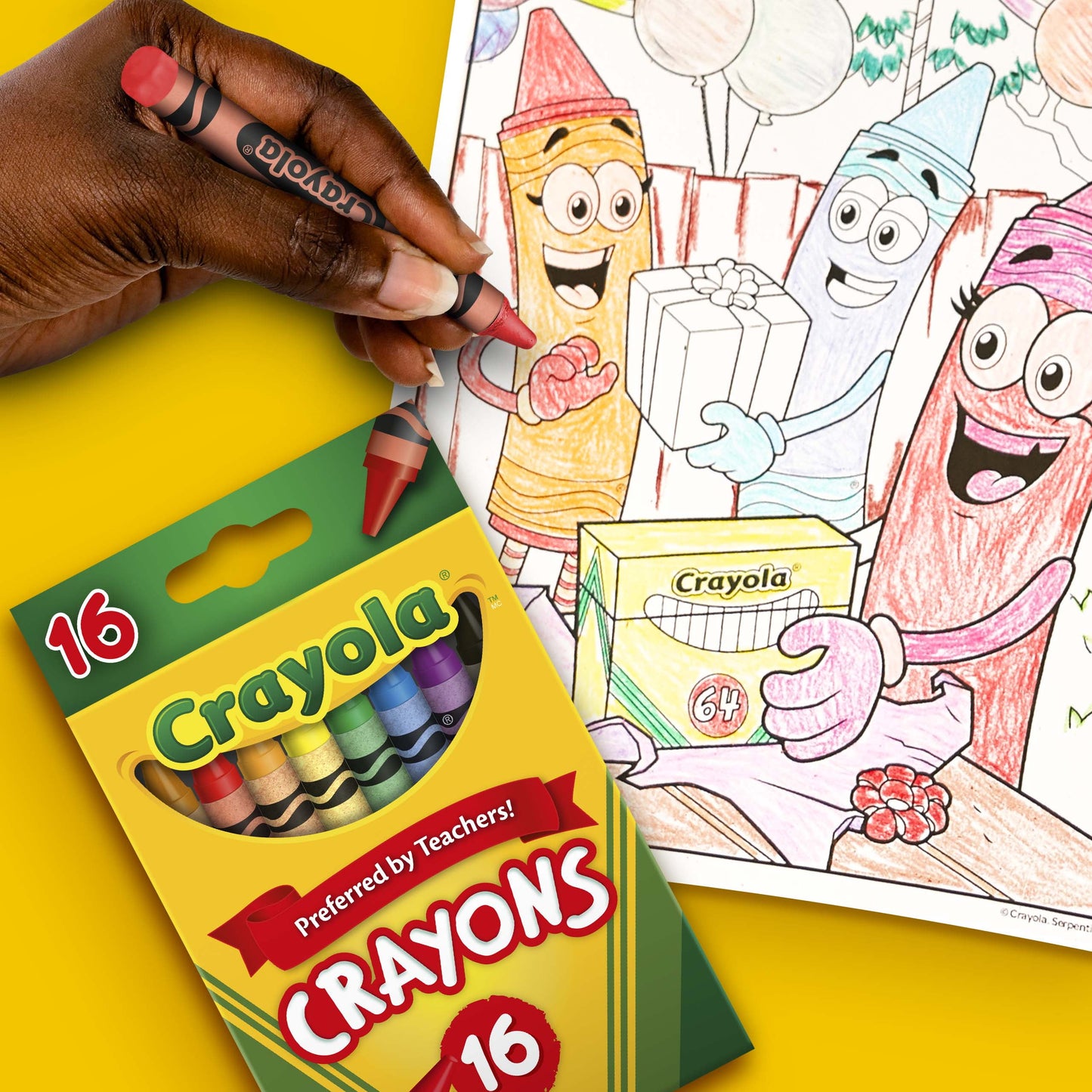 (4 Pack) Classic Crayons, 16 Ct, Back to School Supplies for Kids, Art Supplies