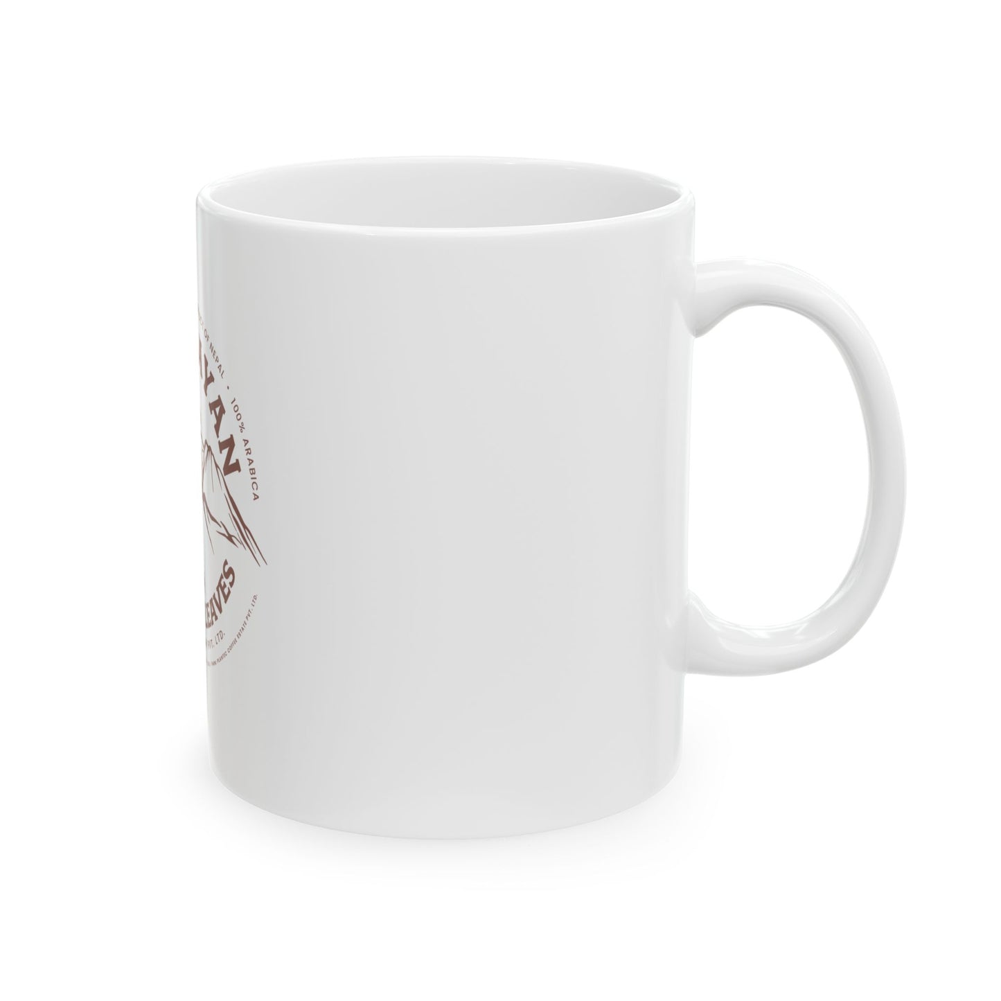 Himalayan Beans & Leaves Ceramic Mug, (11oz, 15oz)