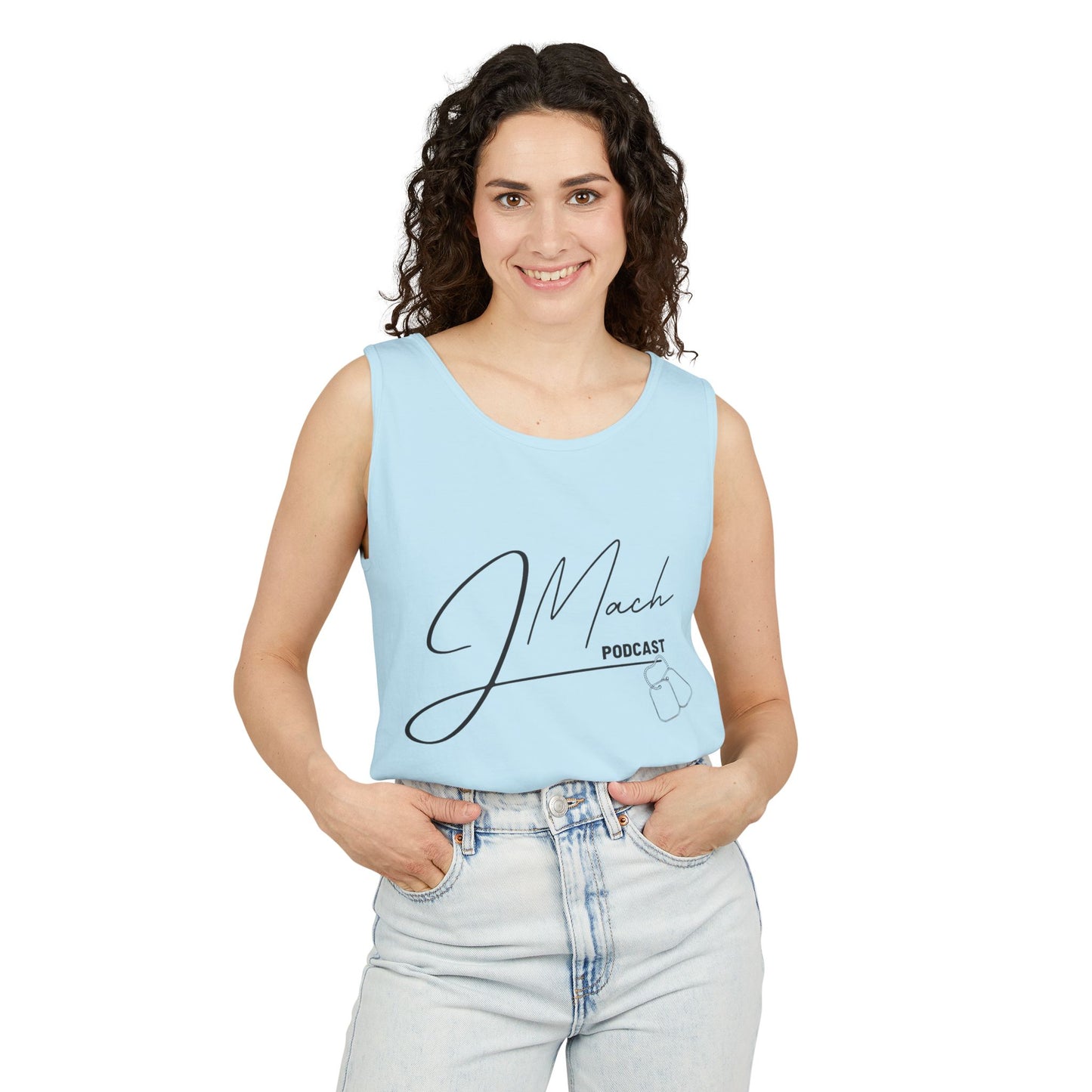 JMach Podcast Unisex Garment-Dyed Tank Top