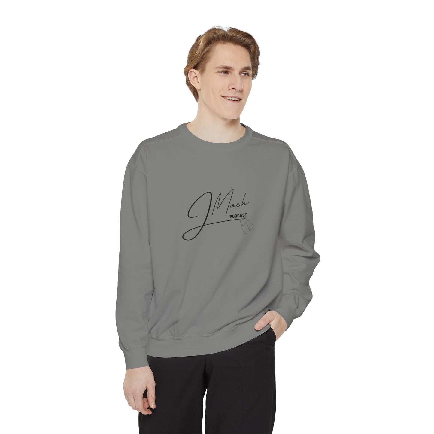JMach Podcast Unisex Garment-Dyed Sweatshirt