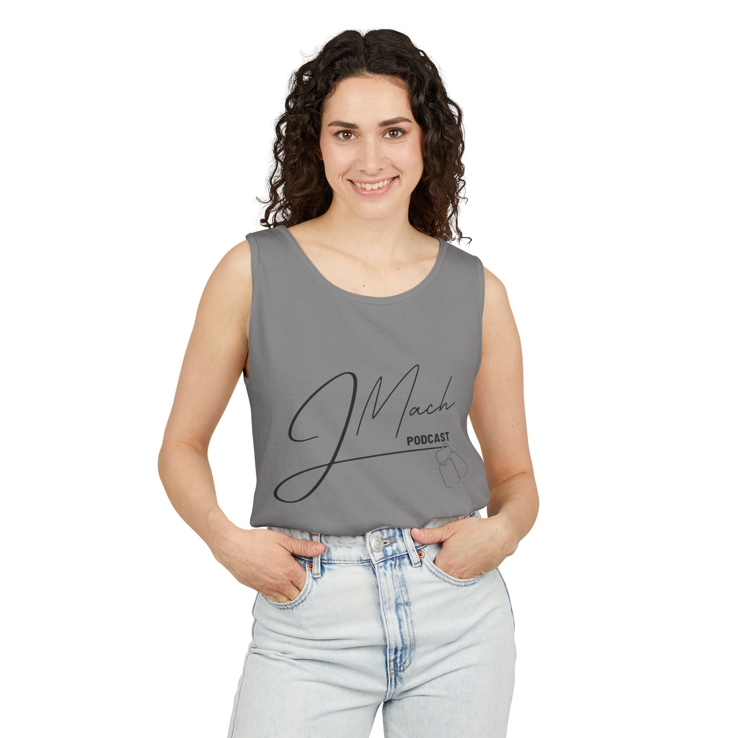 JMach Podcast Unisex Garment-Dyed Tank Top