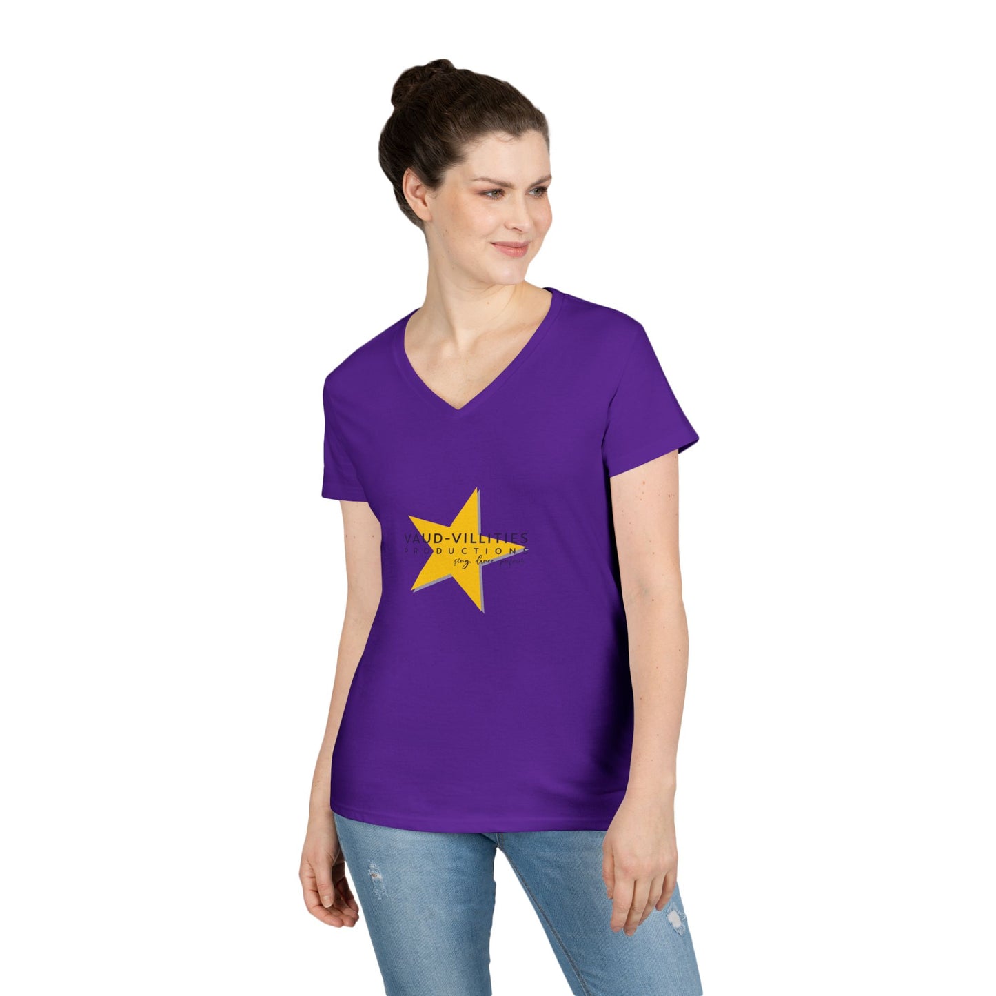 Vaud-Villities Productions Ladies' V-Neck T-Shirt