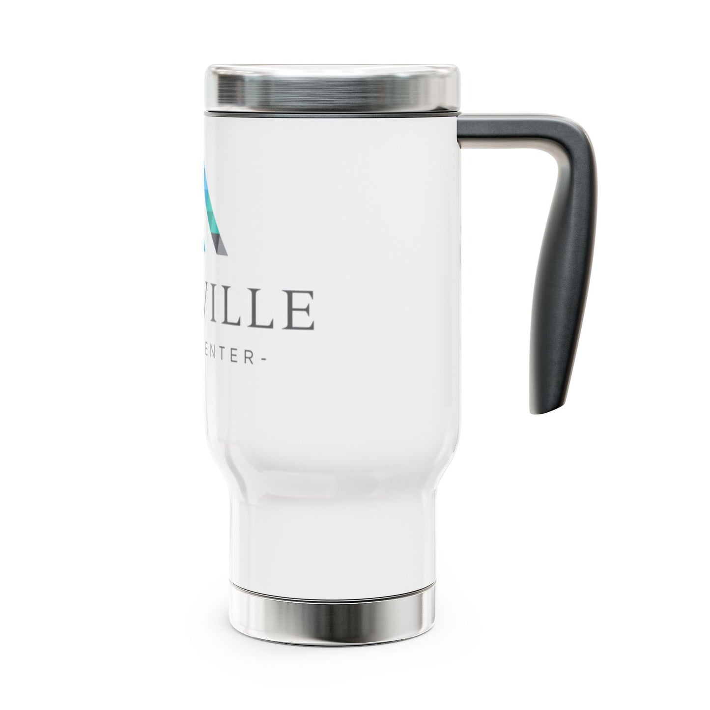 Asheville Detox Center Stainless Steel Travel Mug with Handle, 14oz