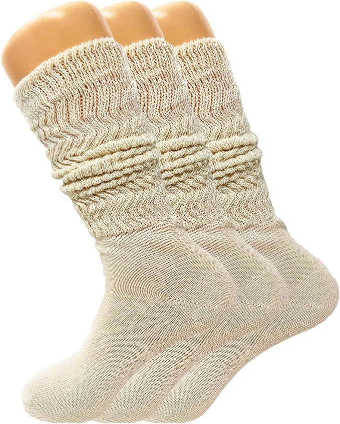 Women's Slouch Knee High Socks – 3 Pairs, Size 9-11 | Soft, Breathable & Versatile