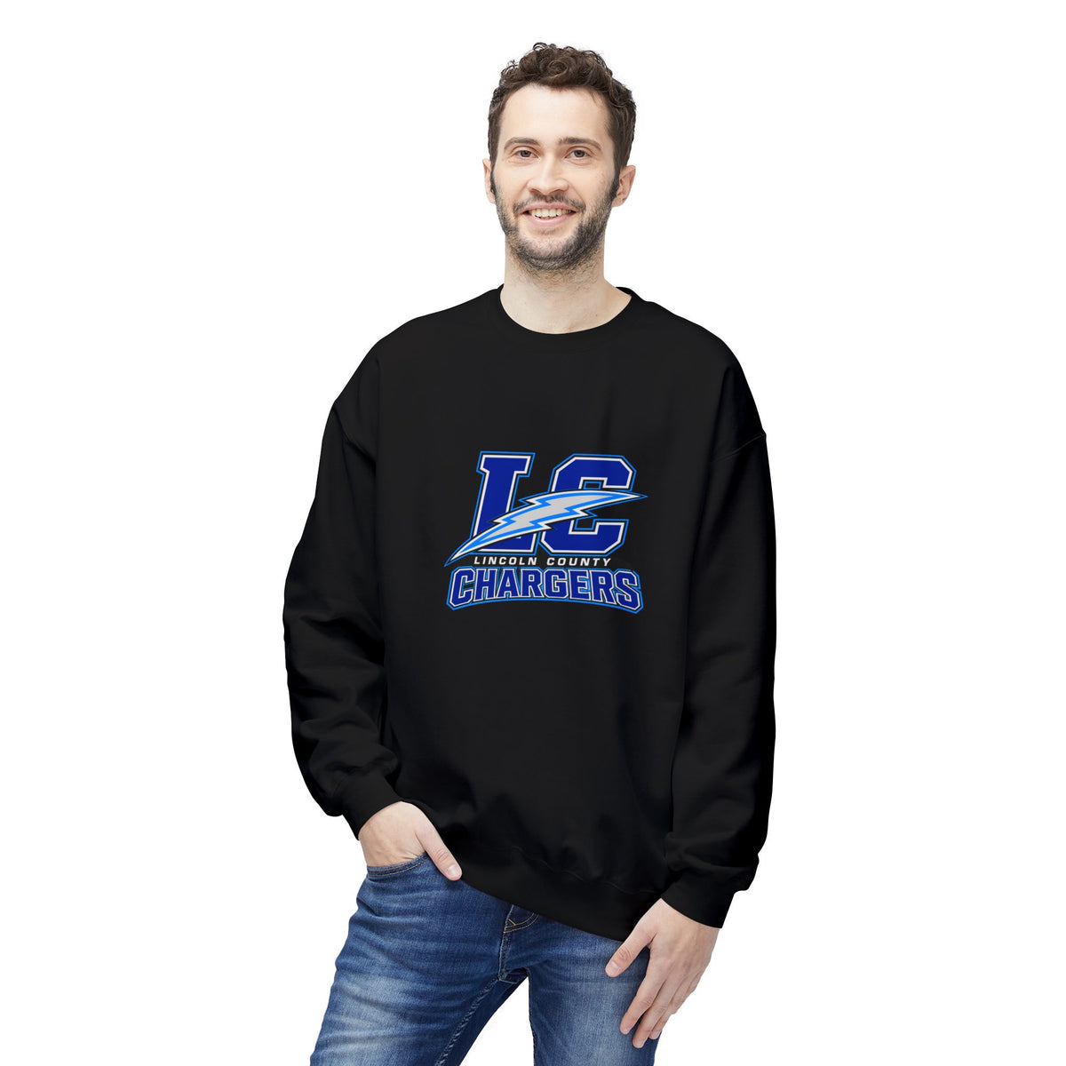 LC Chargers Unisex Midweight Softstyle Fleece Crewneck Sweatshirt