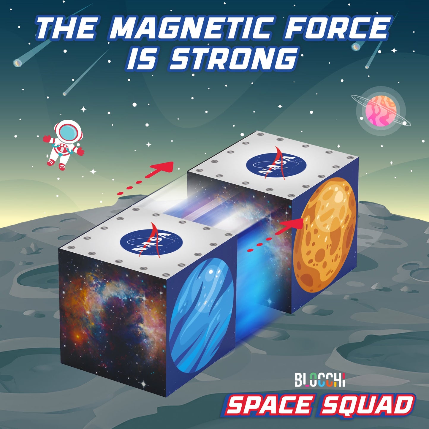 USA Toyz Blocchi Space Squad Magnetic Block Set 84 units