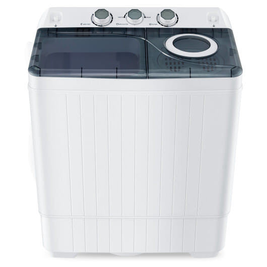 Portable Twin Tub Washing Machine with Timer Control-4