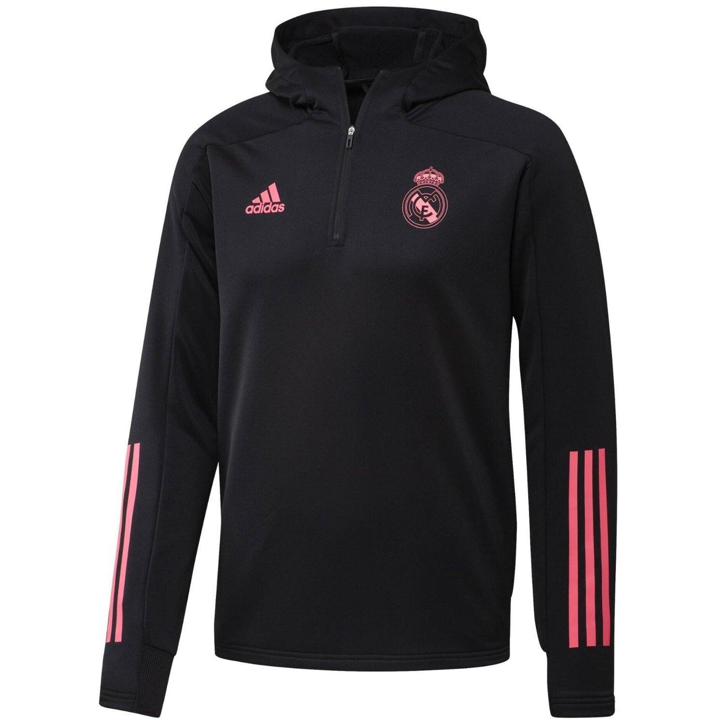Real Madrid black/grey hooded training technical tracksuit 2020/21 - Adidas