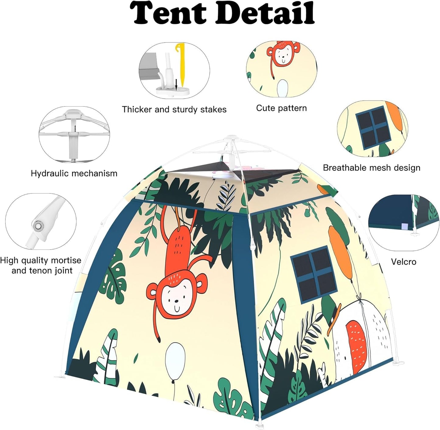 All Weather proof Ultralight Pop Up Kids Play Tent 120cm