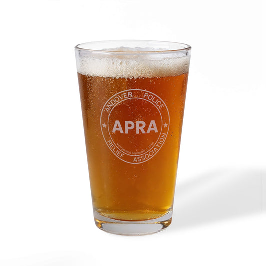Andover Police Relief Association Pint Mixing Glass, 16oz (Engraving)