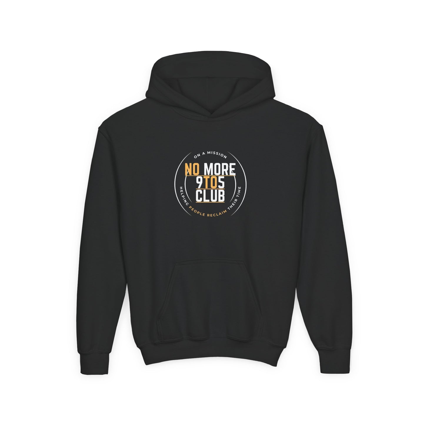 The No More 9 To 5 Youth Heavy Blend Hooded Sweatshirt