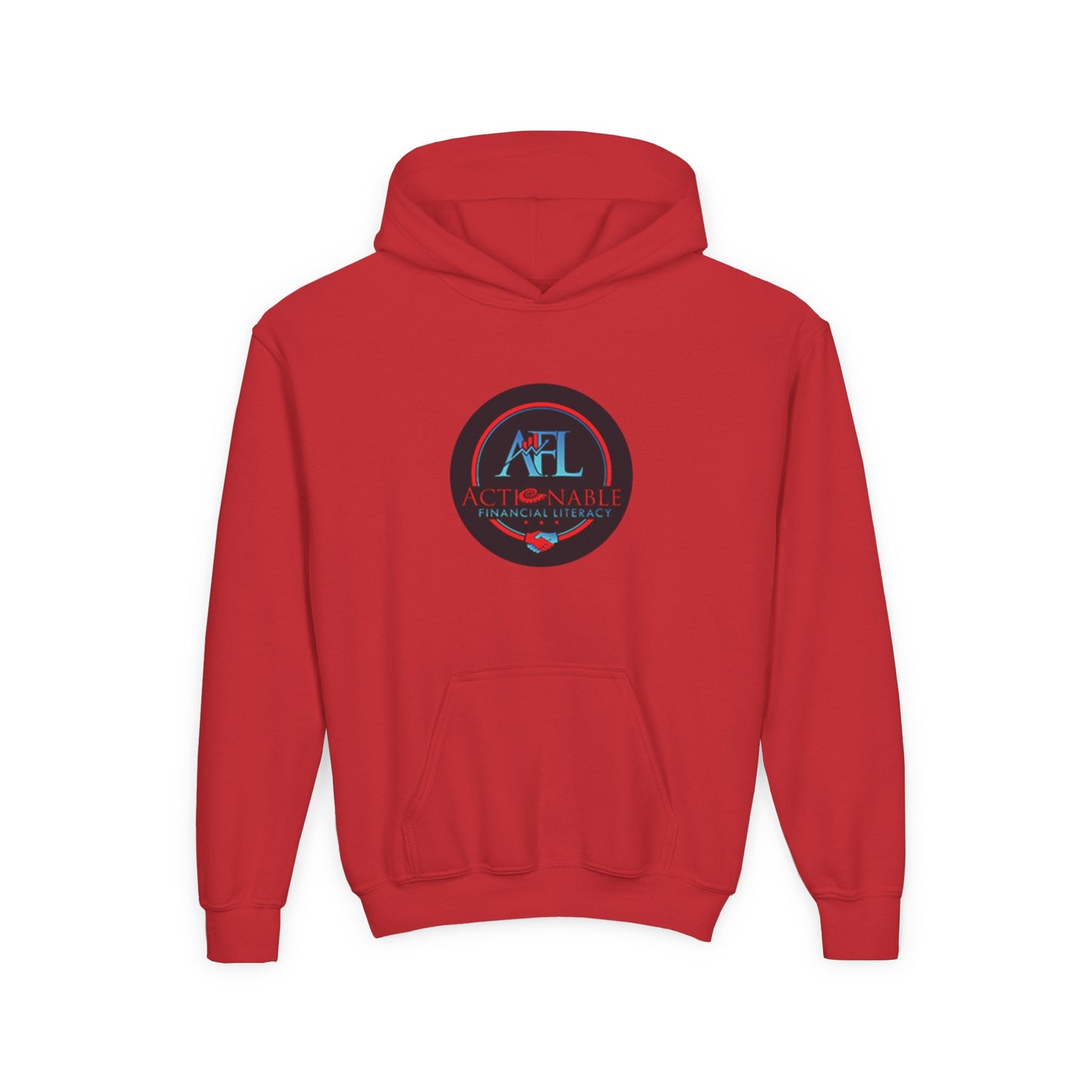 Actionable Financial Literacy Center Youth Heavy Blend Hooded Sweatshirt