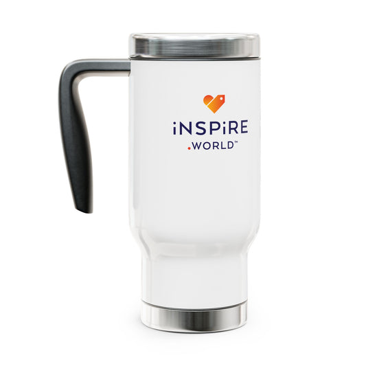 Inspire.World Stainless Steel Travel Mug with Handle, 14oz