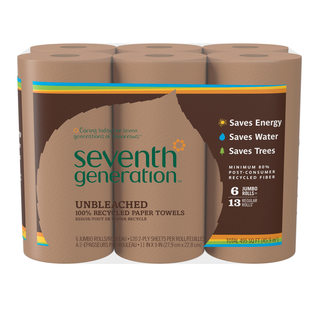 Seventh Generation Brown Paper Towels (4x6 CT)