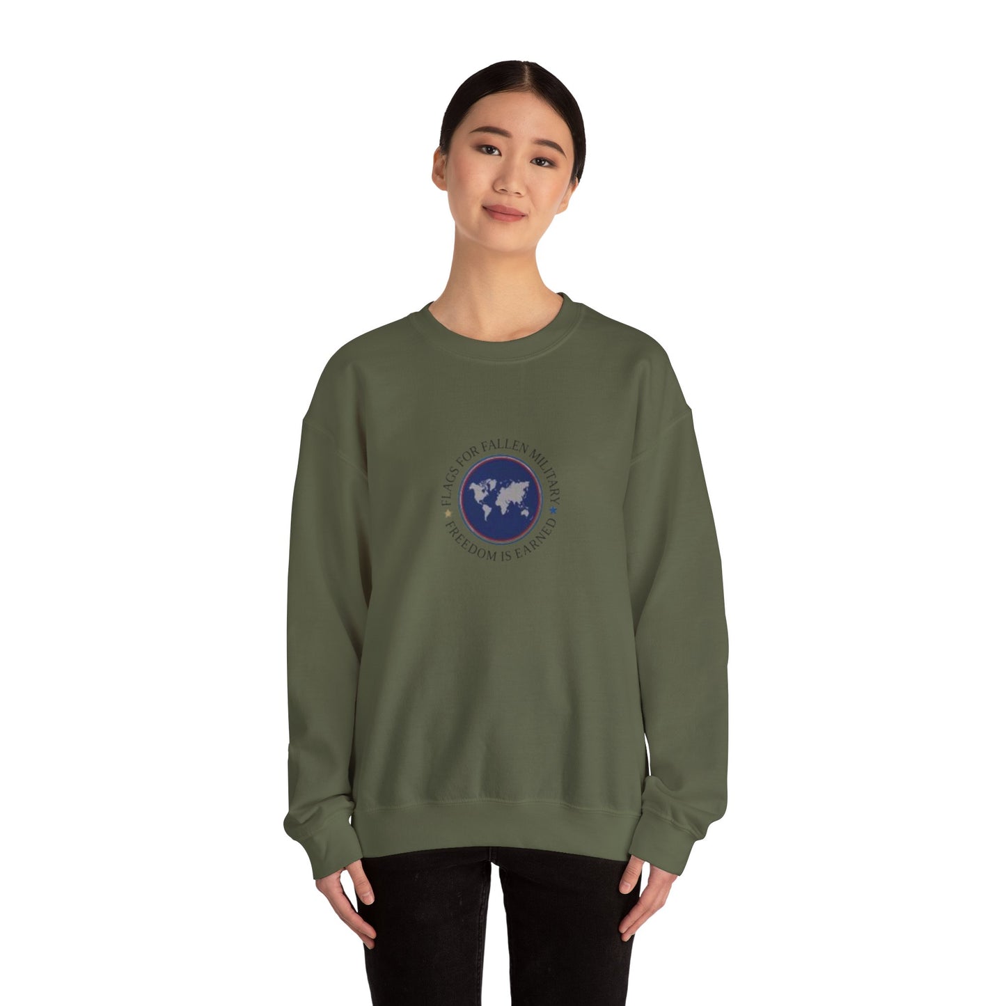 Flags for Fallen Military Unisex Heavy Blend™ Crewneck Sweatshirt
