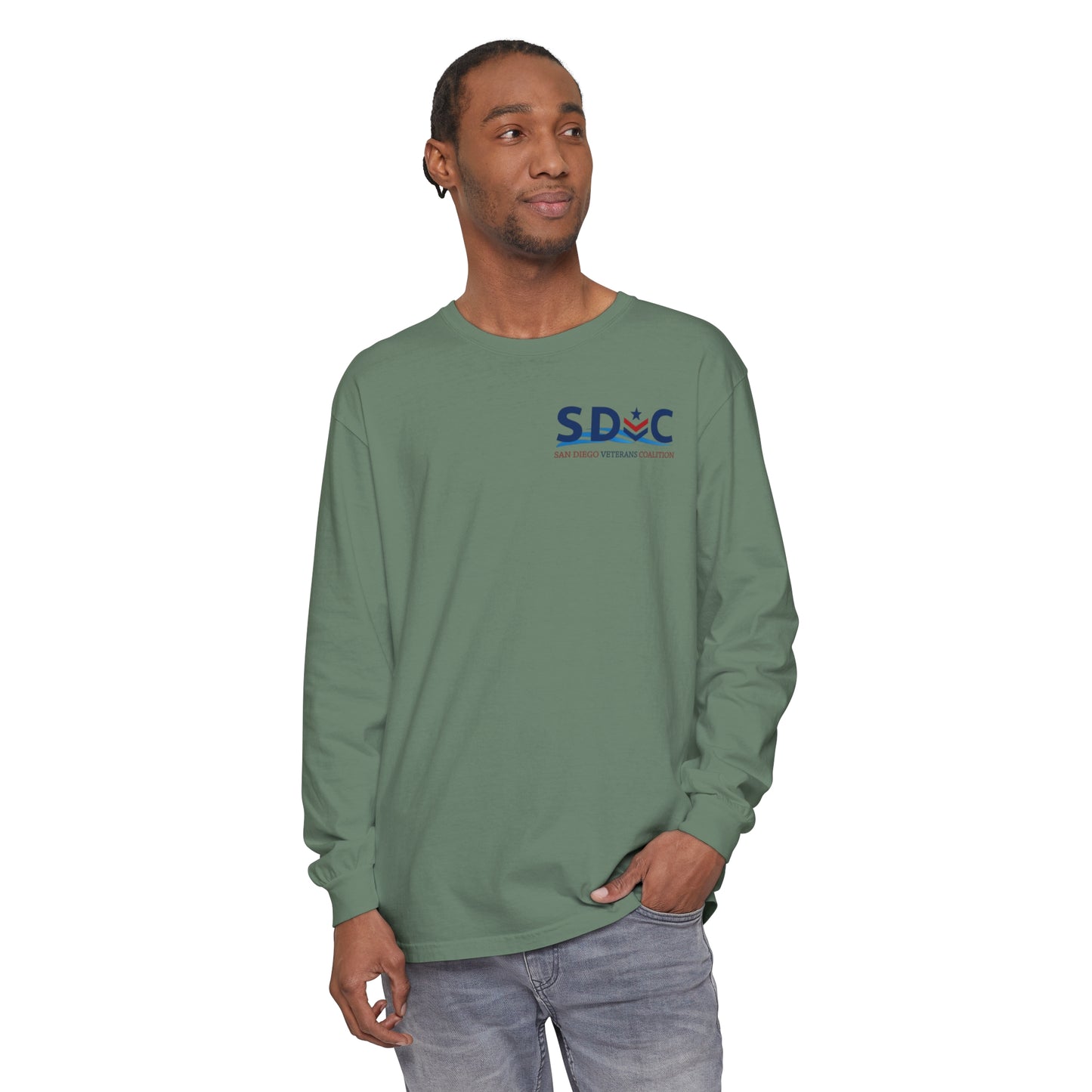 SDVC Unisex Garment-dyed Long Sleeve T-Shirt