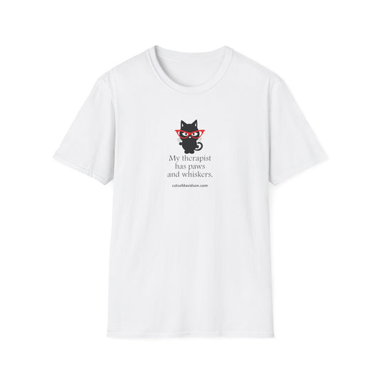 Cats of Davidson Unisex Softstyle T-Shirt - Cat Therapist