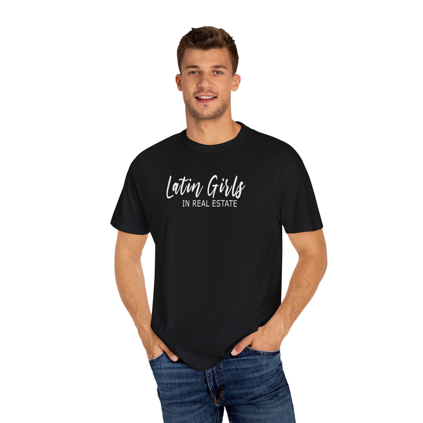 Latin Girls In Real Estate Unisex Garment-Dyed T-shirt